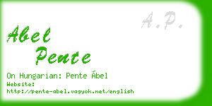 abel pente business card